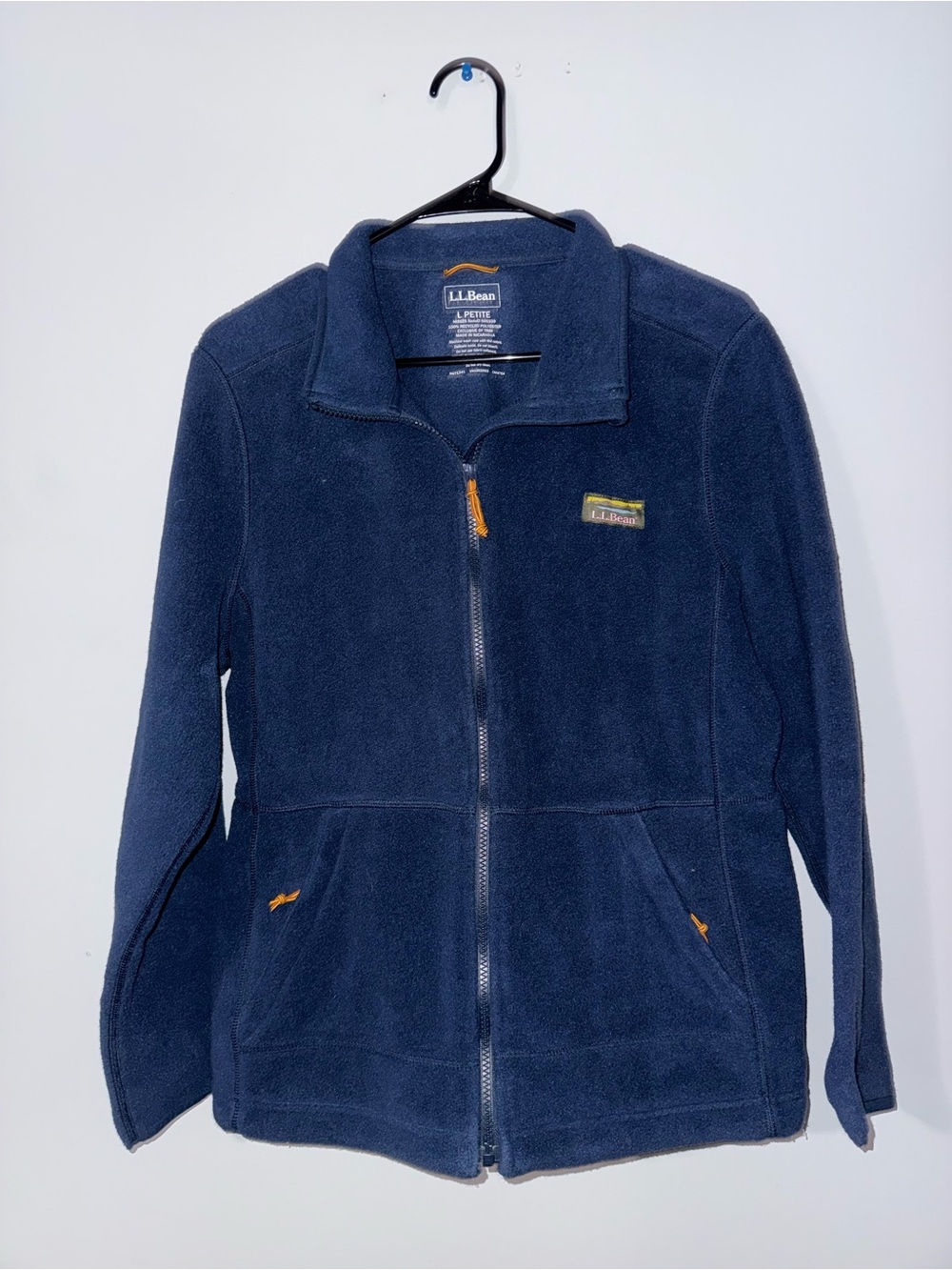 L.L. Bean Navy Full-Zip Fleece Jacket petite